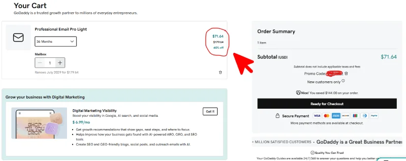 GoDaddy Email Coupon Code