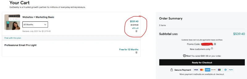 GoDaddy Website Builder Discount Code