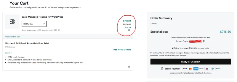 GoDaddy WordPress Hosting Promo Code